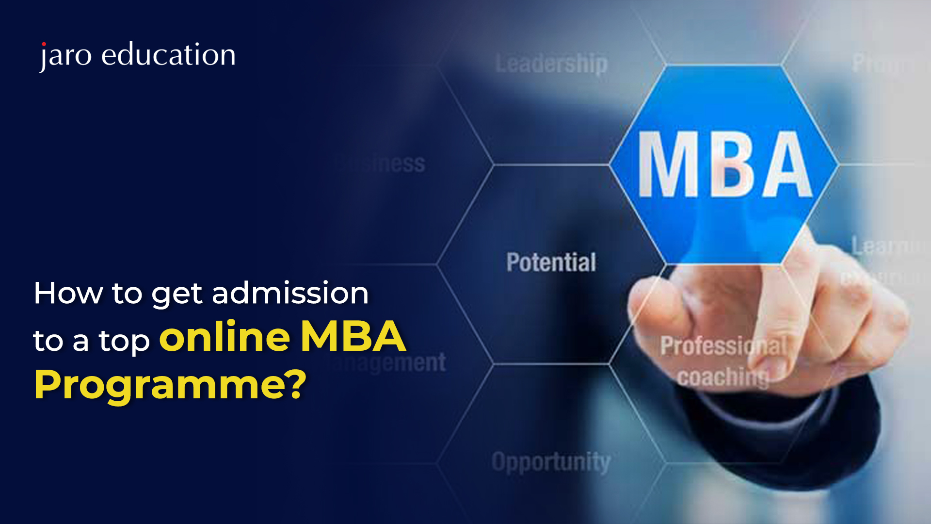op Online MBA Programme Banner Jaro