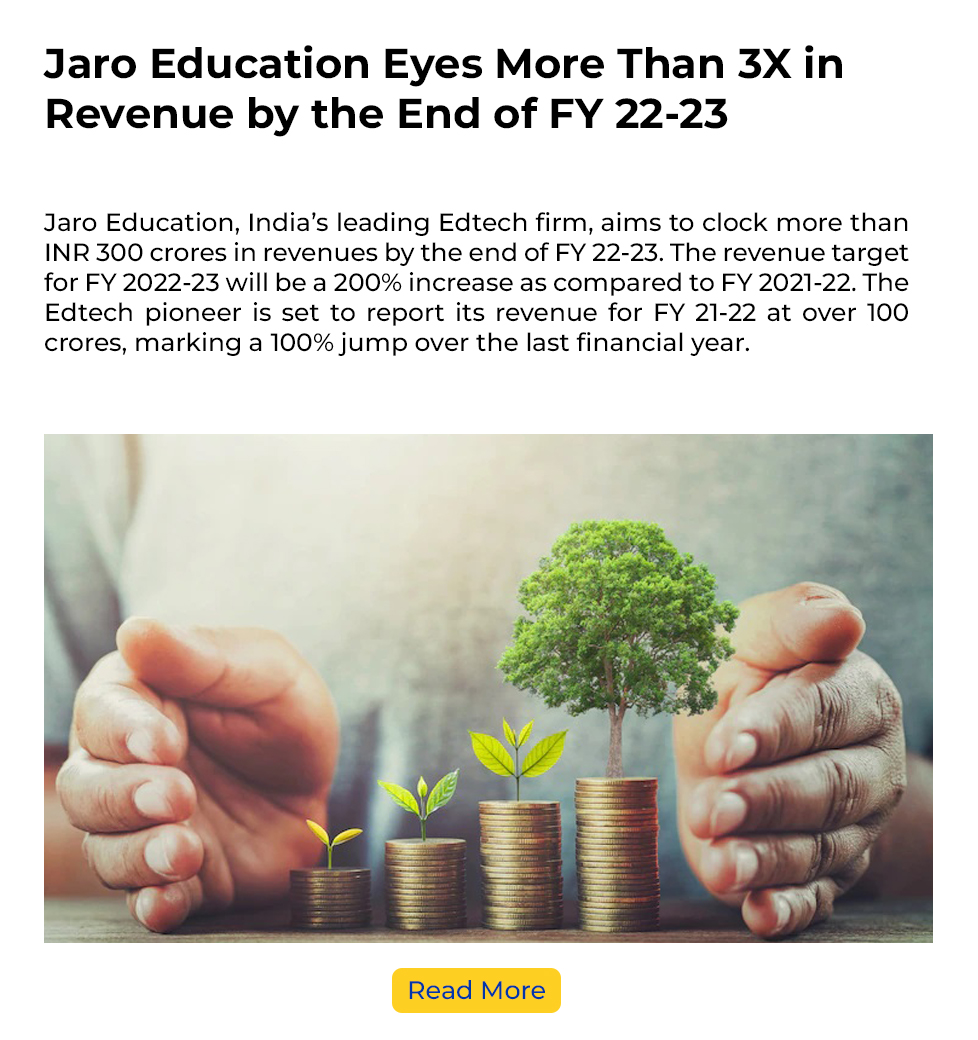 Jaro Education eyes more than 3X in revenue by the end of FY 22-23