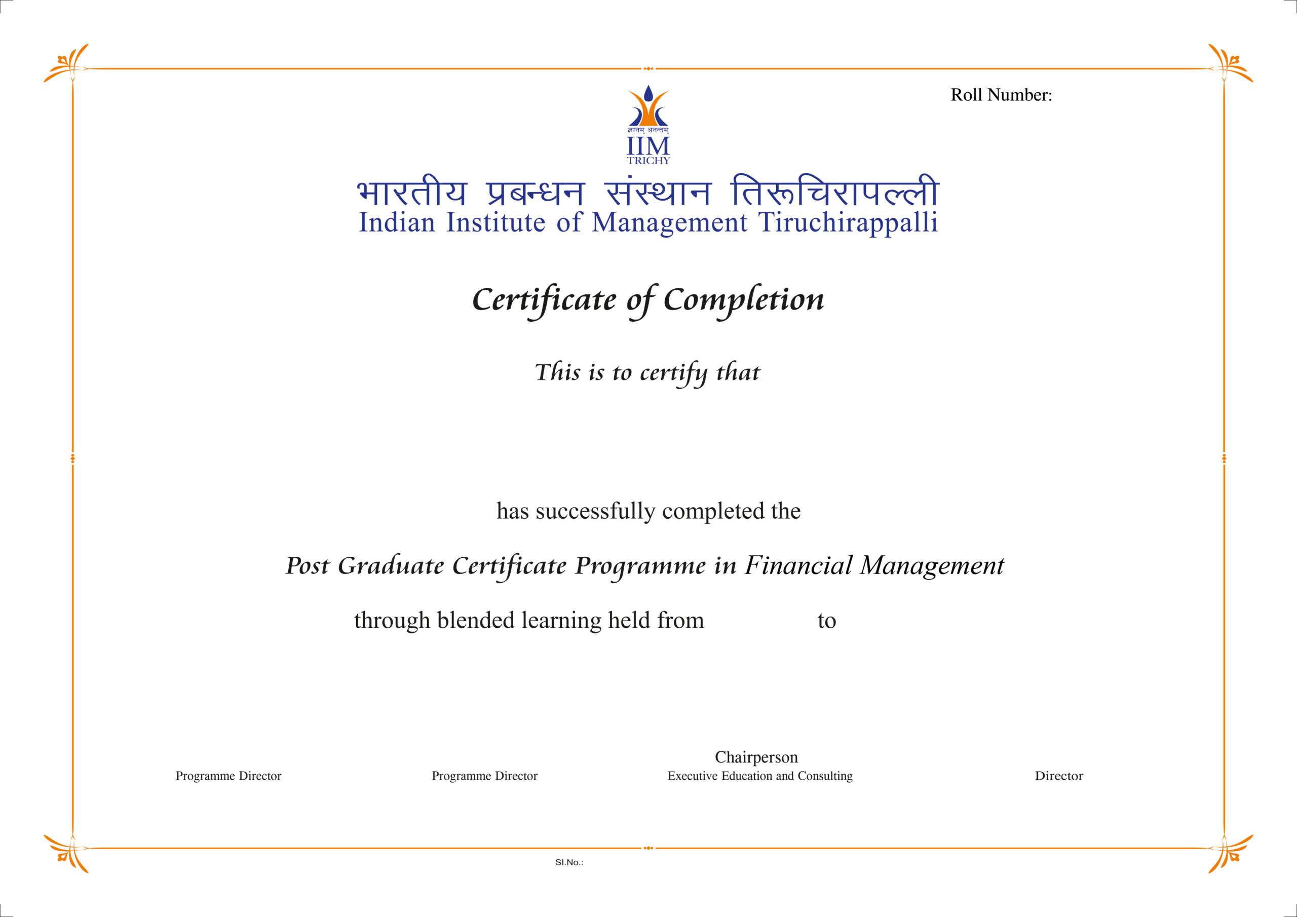Financial Management certificate