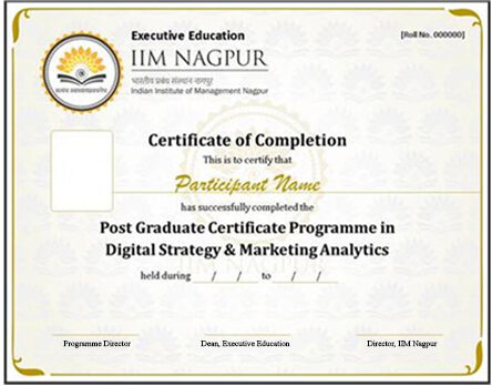 IIM Nagpur DSMA Certificate