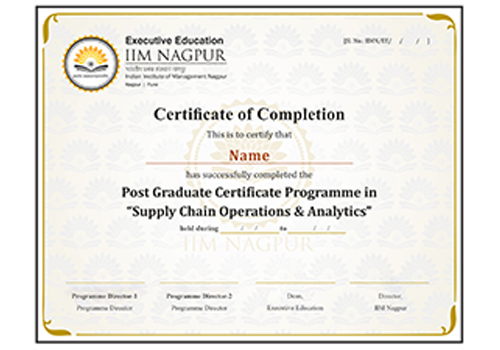 Certificate iim nagpur SC