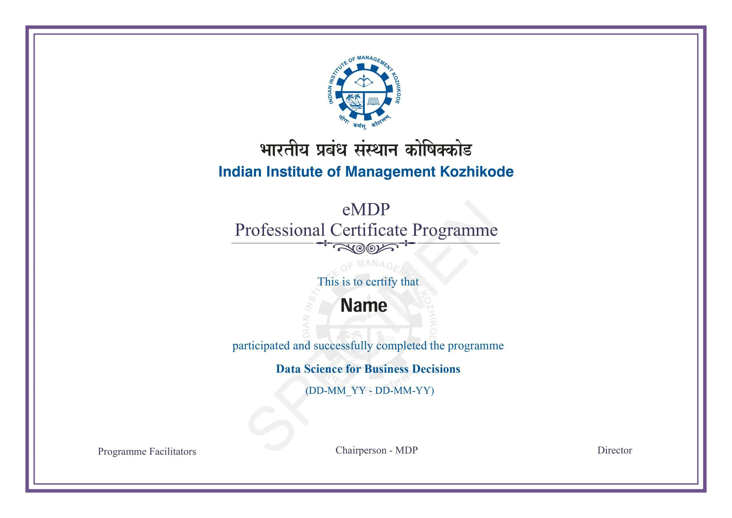 Certificate