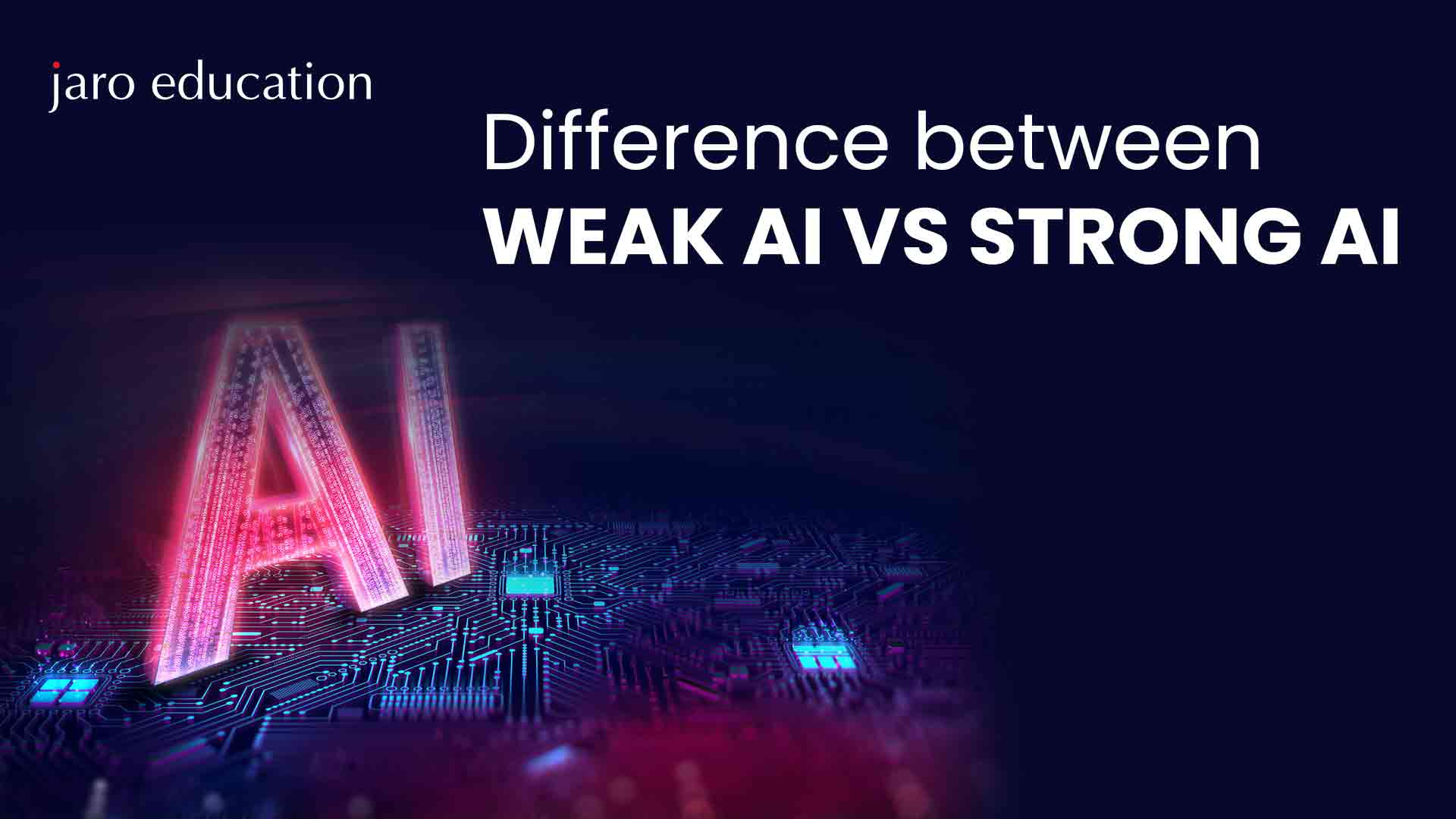 Difference between Weak AI Vs Strong AI