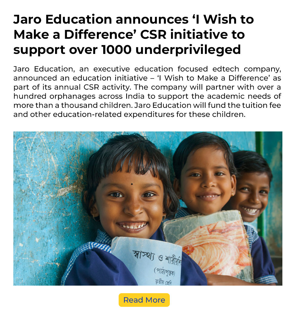 Jaro education Support over 1000 underprivileged