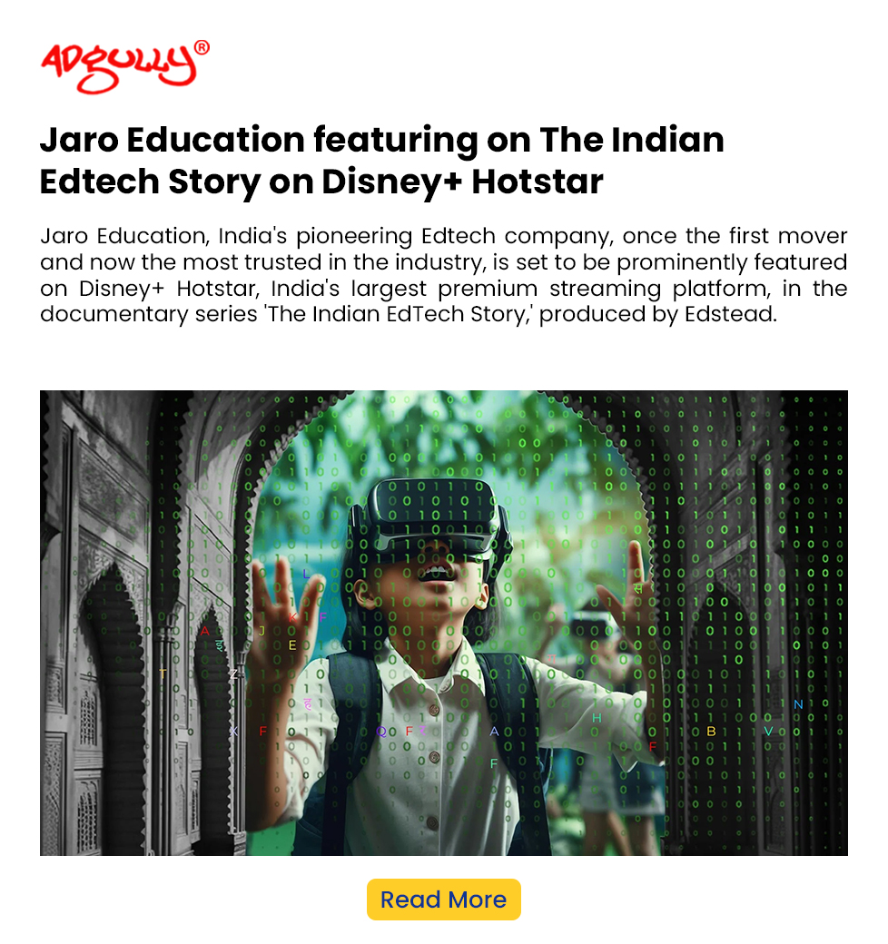 Jaro Education featuring on The Indian Edtech Story on Disney+ Hotstar