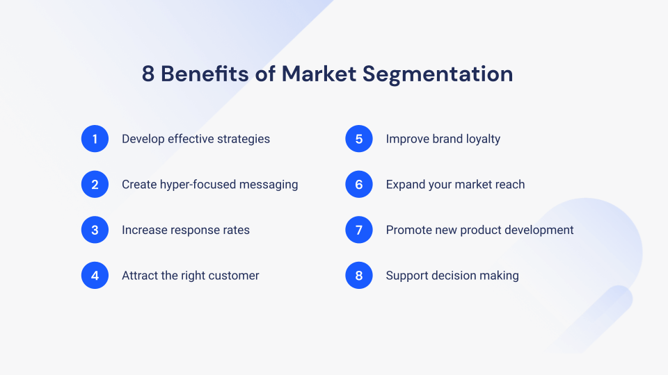 Benefits of Market Segmentation