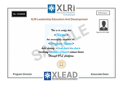 Certificate XLRI