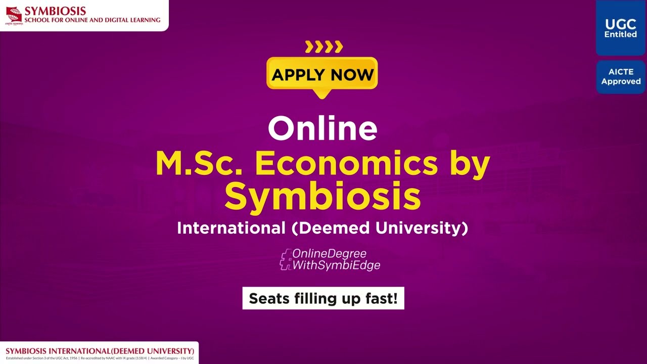 MSc Economics by Symbiosis: Apply Now!