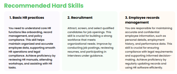 HR Recommended Hard Skills