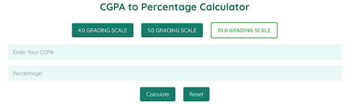 How to convert cgpa to percentage