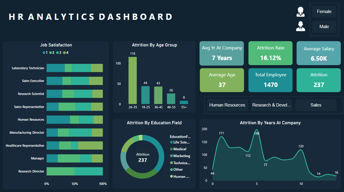 HR analytics dashboard