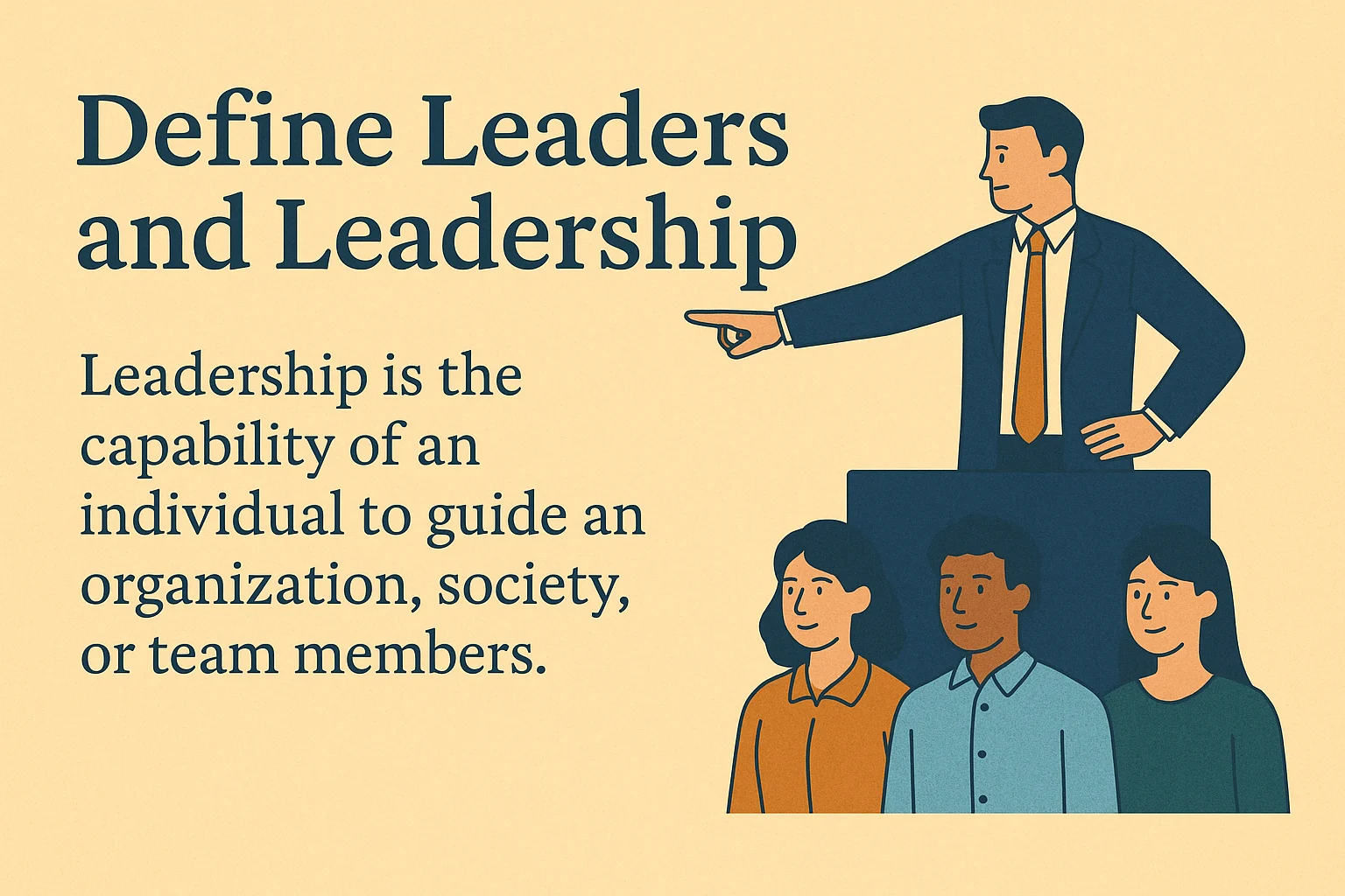 Define Leaders and Leadership
