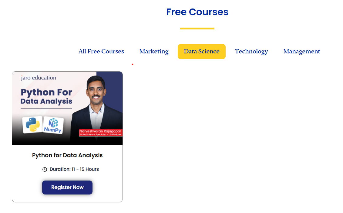 Free data science Courses