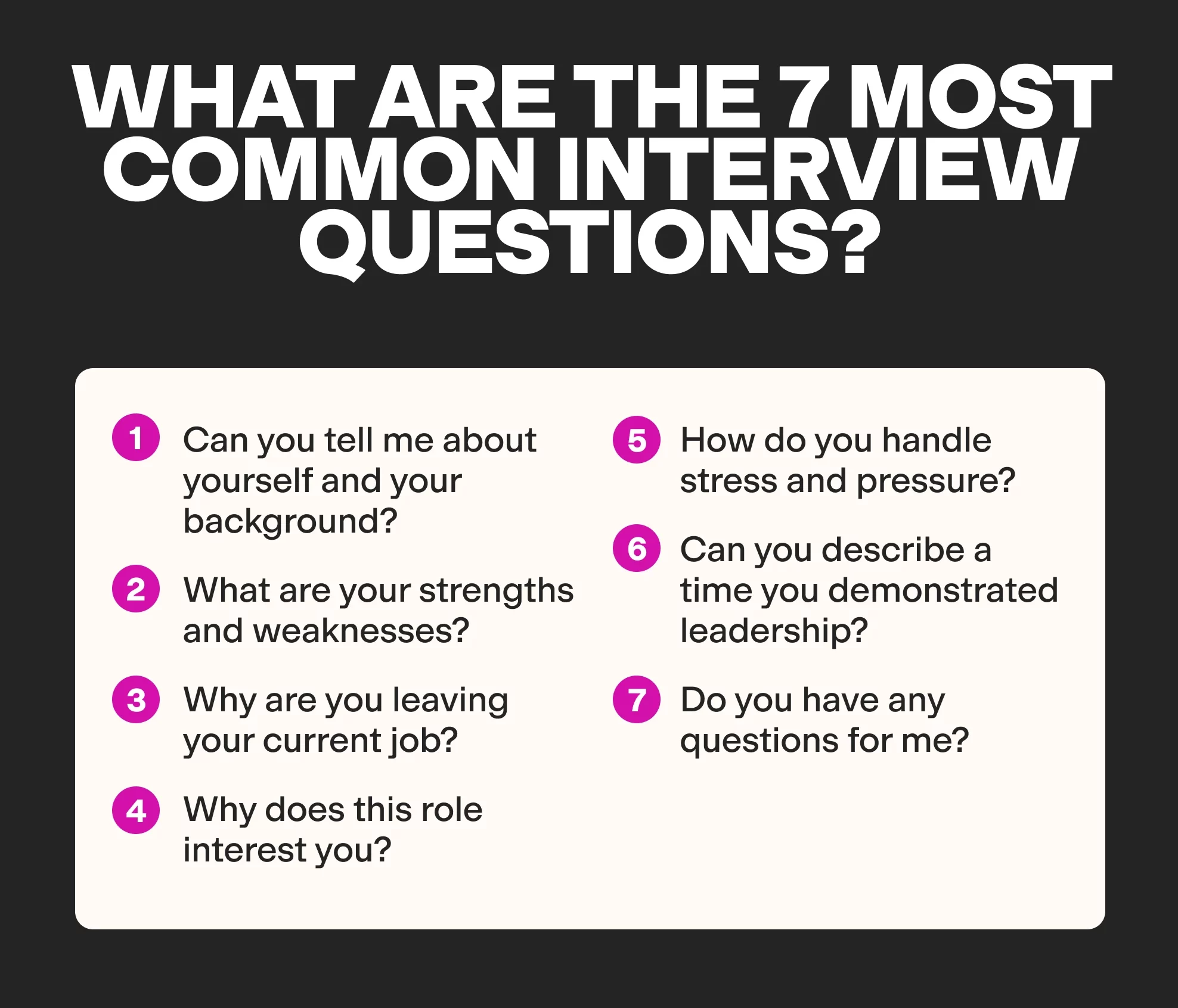 Common Interview Questions