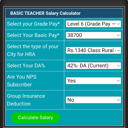 Government Teacher Salary