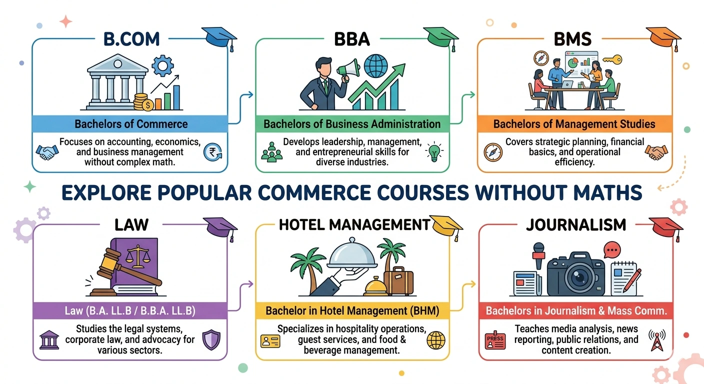 Courses after 12th commerce without maths