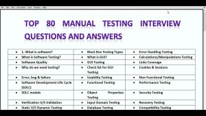 Manual testing interview questions and answers