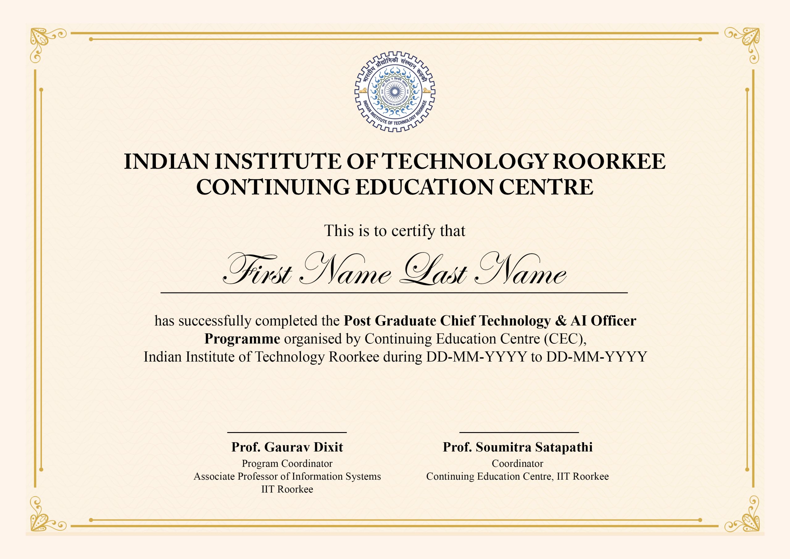<span>Programme Certification</span>