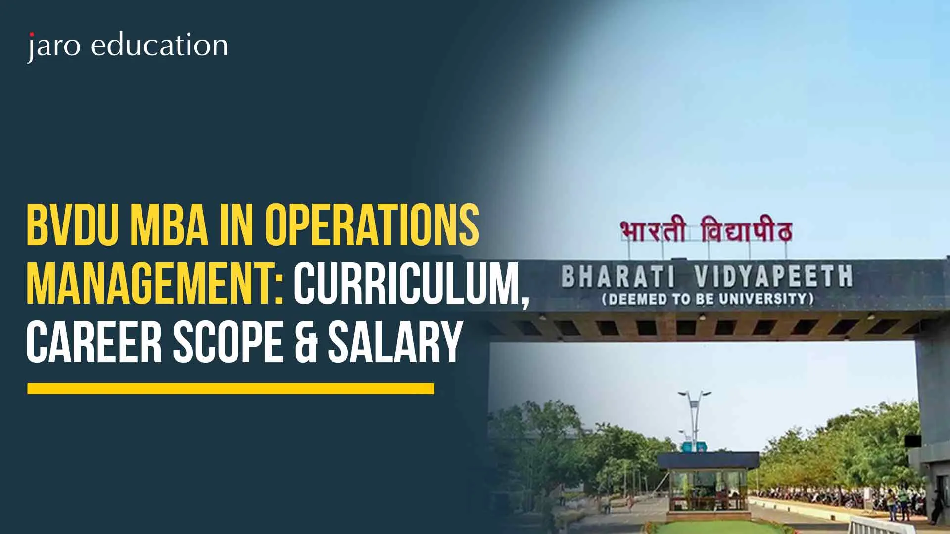 BVDU MBA operations