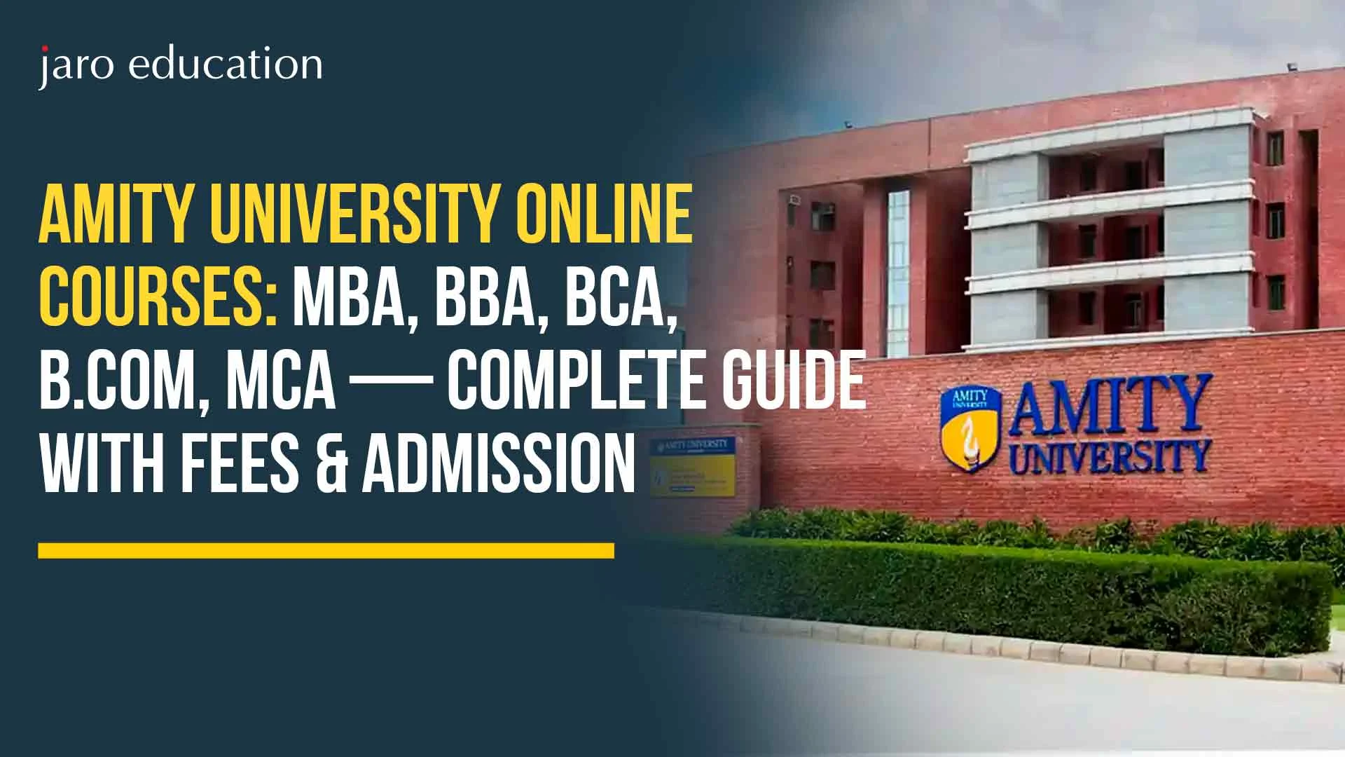 Amity University Online Courses 2026