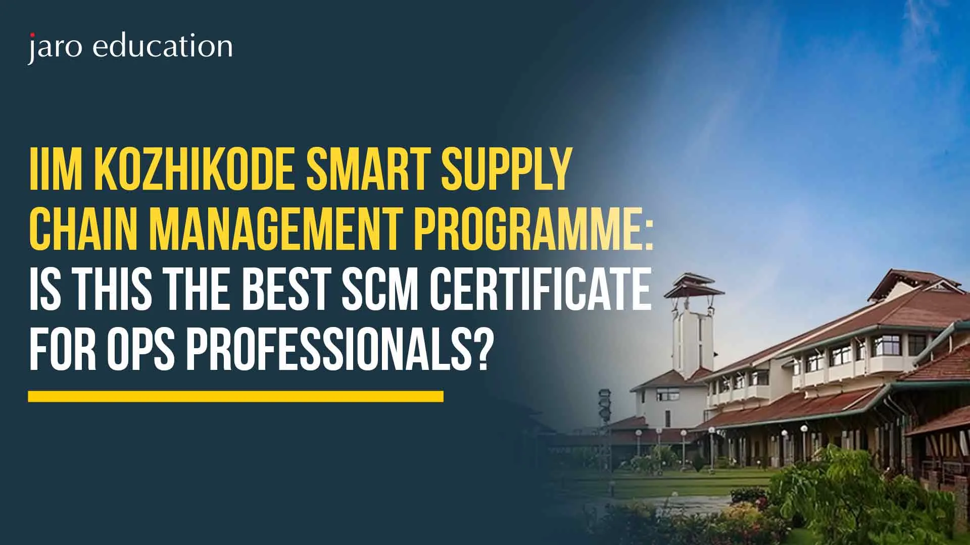 IIM Kozhikode supply chain management