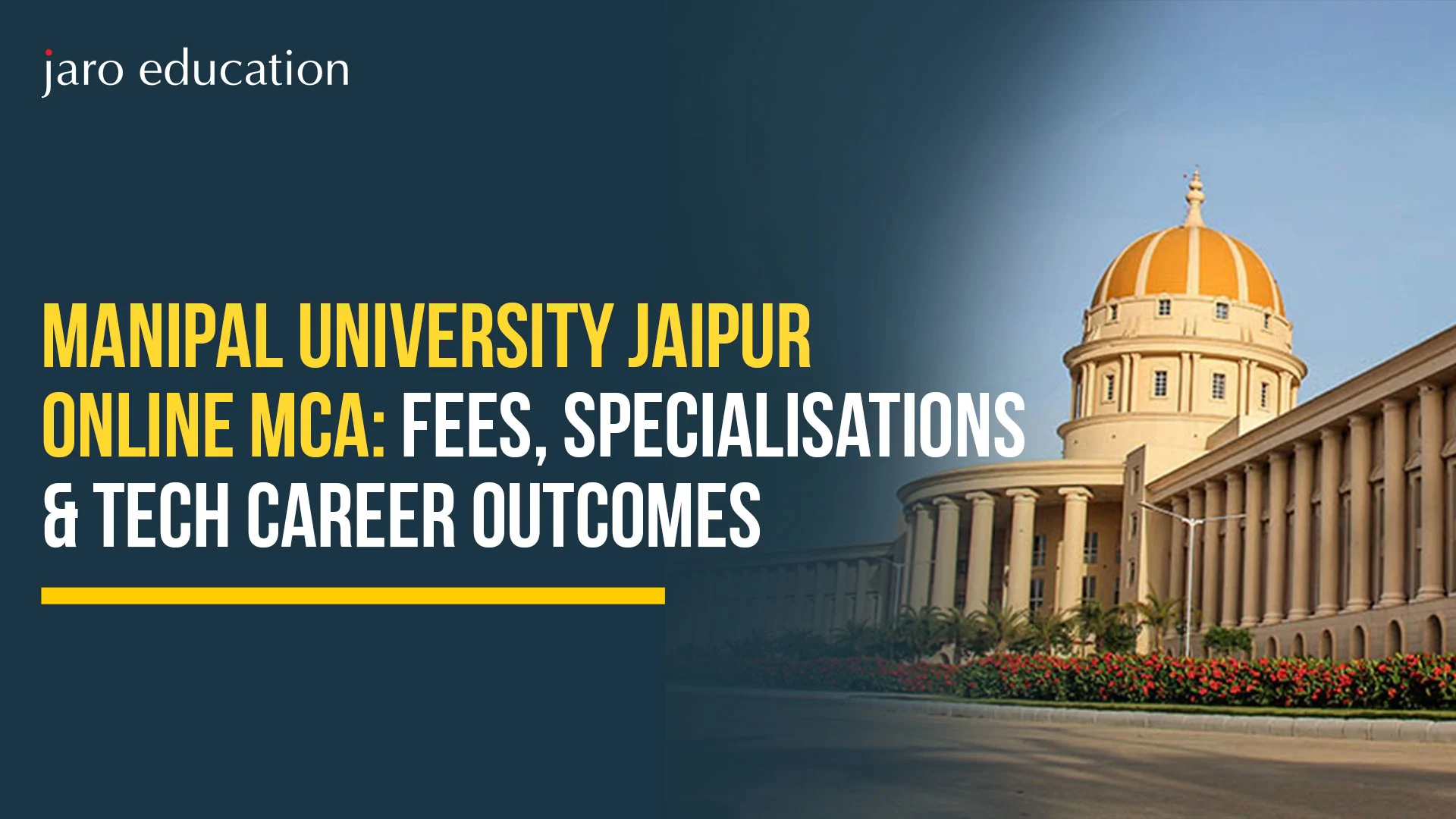 Manipal Jaipur online MCA 2026