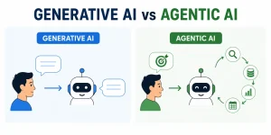Generative AI vs Agentic AI comparison